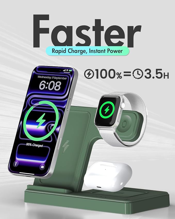 GETPALS Wireless Charger iPhone Charging Station - Image 5