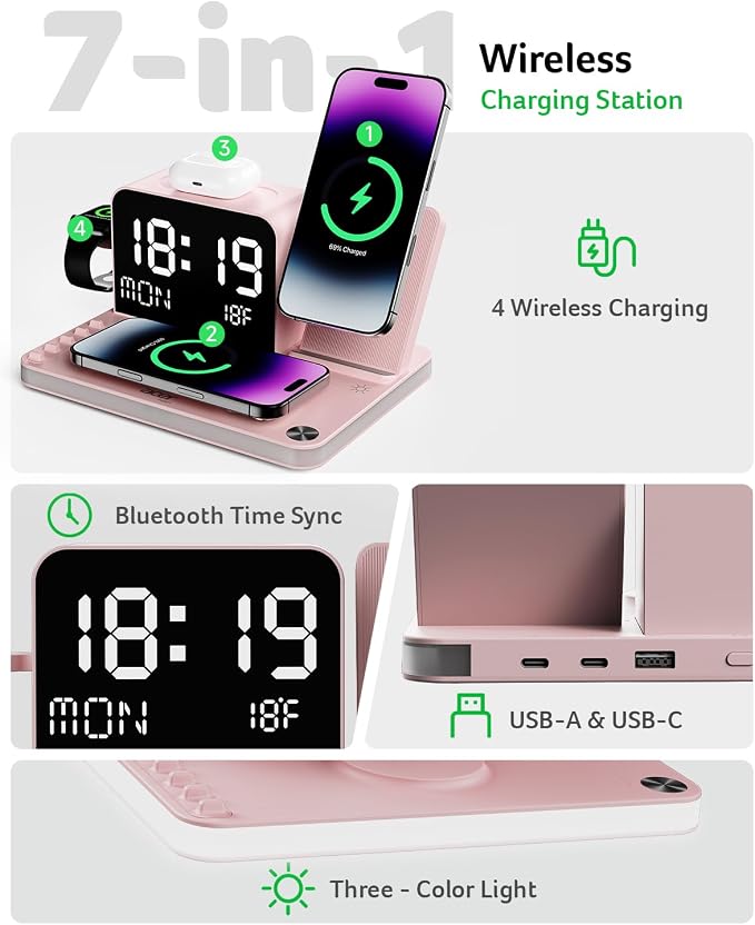 Acer 7-in-1 Wireless Charging Station - 30W Fast Wireless Charger - Image 2