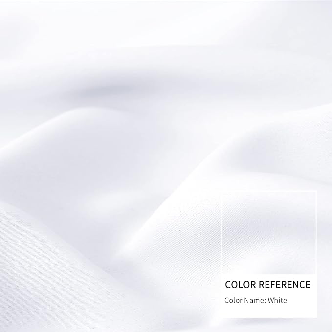BGment Pure White Curtains 40 Inches Length - Image 6
