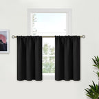 BGment Small Black Curtains 34x30 Inch by BGment