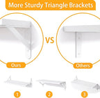 YGEOMER 4 Different Sizes Floating Shelves - Image 4