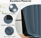 Yakamok 100% Blackout Curtains for Bedroom 84 Inch Length, Light Blocking Drapes - Image 4
