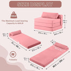 Folding Sofa Bed Chair, 4-Fold Convertible Sleeper Chair - Image 2
