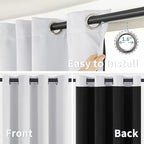 BGment Greyish White 100% Blackout Curtains - Image 6