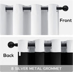 Yakamok Greyish White Blackout Curtains 72 Inch Length - Image 6