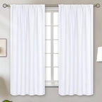 BGment Pure White Curtains 63 Inches Long - Image 3
