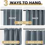 H.VERSAILTEX Blue Back Tab Blackout Curtains 90 Inch Long - Image 4