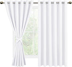 DWCN White Room Darkening Curtains 63 inch Long - Image 8