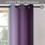 SimpleHome Ombre Purple to Grey White Curtains - Image 5