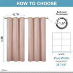 Diraysid Blush Grommet Blackout Curtains - Image 7