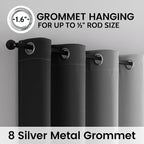 SimpleHome Ombre Black 100% Blackout Bedroom Curtains - Image 4