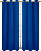 Diraysid Royal Blue Grommet Blackout Curtains - Image 2