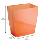 iDesign Small Plastic Bathroom Trash Can, Slim Rectangle Garbage Bin - Image 3