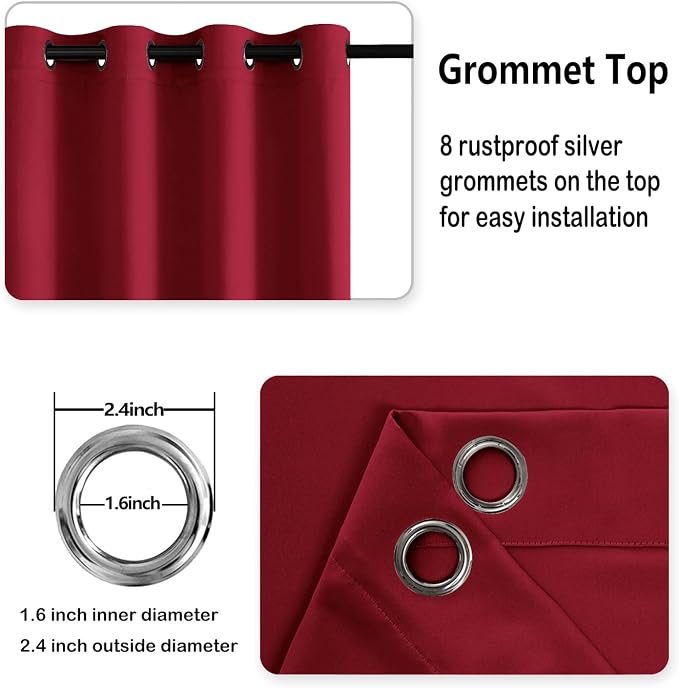DWCN Blackout Curtains with Tiebacks - Image 5