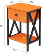 VECELO Nightstand, Modern Bedside End Table, Night Stand - Image 3