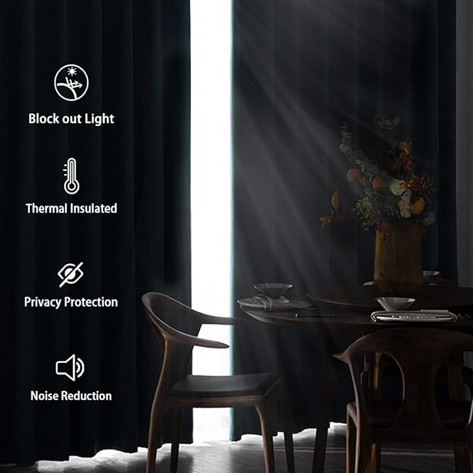 DWCN Blackout Curtains with Tiebacks - Image 3