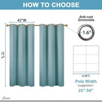 Diraysid Stone Blue Grommet Blackout Curtains - Image 6