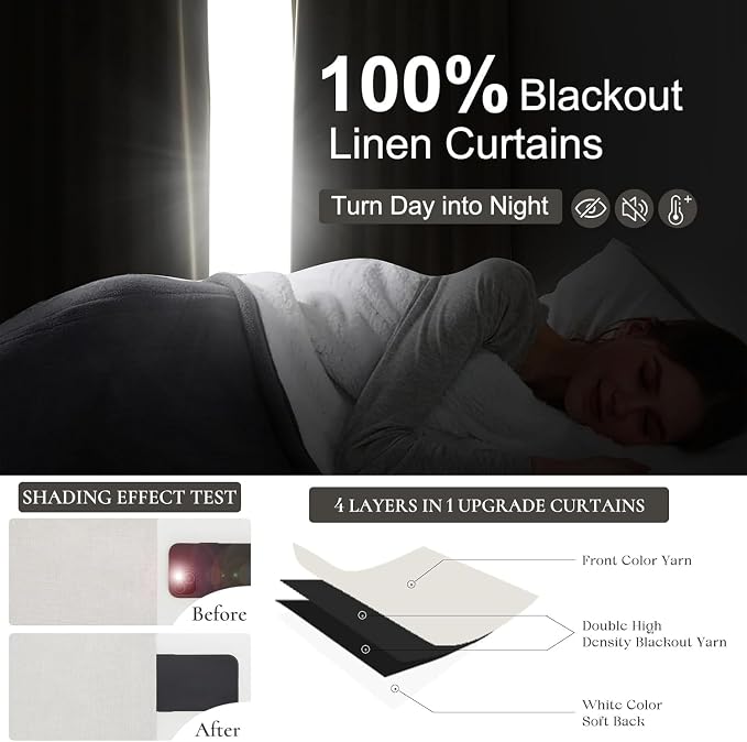 Extra Wide 100 Inch Blackout Curtains 102 Inches Long - Image 2