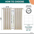 Diraysid 100% Blackout Curtains Light Beige Linen Curtains - Image 5