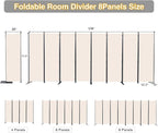 Room Divider, 8 Panel Folding Privacy Screens - Image 2
