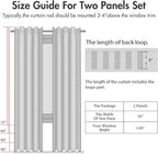MIULEE 100% Blackout Curtains Linen Curtains & Drapes W52xL108 Inch, Full Black - Image 8
