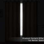 100% Blackout Curtains 52 x 95 Inch/Black Curtains 2 Panels - Image 3