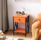 VECELO Nightstand, Modern Bedside End Table, Night Stand - Image 5