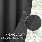 BGment Dark Grey Blackout Curtains 45 Inch, Short Bedroom Window Drapes | Room - Image 6