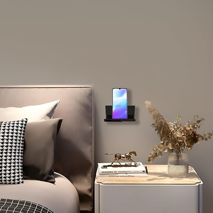 Adhesive Tablet Wall Mounted Phone Holder Acrylic Floating Shelves, eReader - Image 7