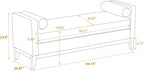RuiSiSi Elegant Upholstered End of Bed Bench, Daybed Ottoman - Image 2
