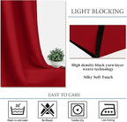 Diraysid Red Grommet Blackout Curtains - Image 4