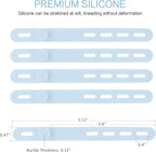 Donruby 24Pcs Silicone Cable Ties, Reusable Cord Organizer Straps, Ice Blue | - Image 2