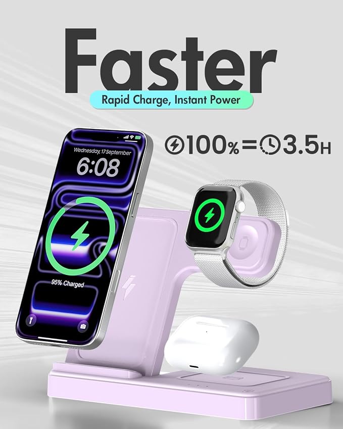 GETPALS Wireless Charger iPhone Charging Station - Image 5