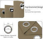 Easy-Going Thermal Grommet Blackout Curtains, 2 Panels 46x84 in, Tan | Machine - Image 4