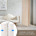FDW 4-Panel Folding Room Divider | 6ft, Natural | Light & Portable | Bamboo - Image 6