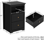 Yaheetech Tall Nightstands Set of 2 - Image 3