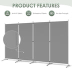 RANTILA 4 Panel Room Divider, 6 Ft Tall Folding Privacy Screen Room Dividers - Image 3