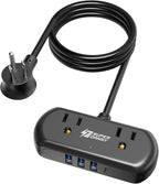 2Ft Extension Cord, SUPERDANNY Mini Surge Protector by SUPERDANNY