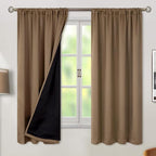 BGment 100% Room Darkening Thermal Insulated Blackout Curtains 63 Inches Long - Image 2