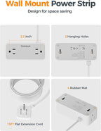 TESSAN Extension Cord 15 FT, Power Strip - Image 8