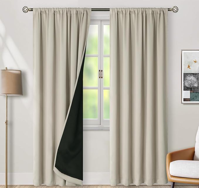 BGment 100% Blackout Curtains 80 Inch Length - Image 2