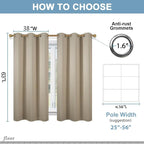 Diraysid Beige Grommet Blackout Curtains - Image 6