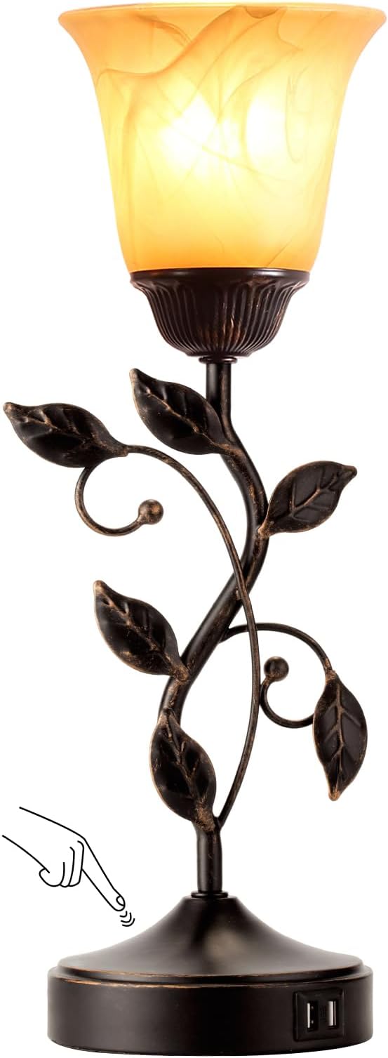 Touch Control Leaf Vintage Table Lamp by RORIANO