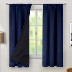 BGment Navy Blue 100% Blackout Curtains 63 Inches Long - Image 2