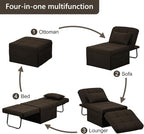 Sofa Bed, Convertible Couch Chair 4 in 1 Multi-Function Modern Folding Ottoman - Image 7