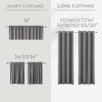KOUFALL 54 Inch Curtains 2 Panel Set, Light Grey, 42 x 54 Inches Long - Image 5