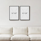 Framed Neutral Abstract Minimalist Wall Art Set of 2, Modern Canvas Prints - Image 3