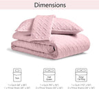 FLYMME King Size Quilt Bedding Set Pink Lightweight Bedspreads Set, Modern - Image 7