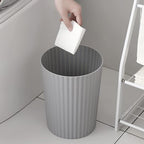 JiatuA Small Bathroom Trash Can Plastic Wastebasket Garbage Can Grey | Sturdy - Image 3