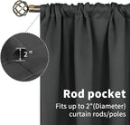 BGment Small Blackout Curtains 30 Inch Length - Image 4